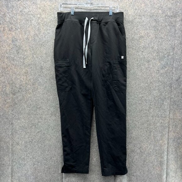 Figs Zamora Scrub Pants Women Medium Black Medical Soft Stretch Jogger Nurse - Picture 1 of 11